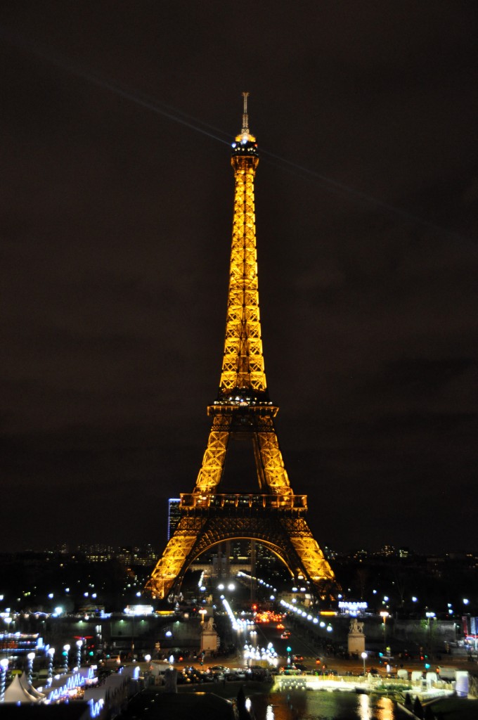 Eiffel tower at night