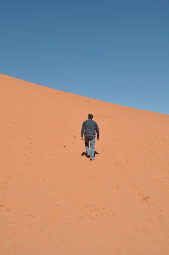 Joe walking dunes