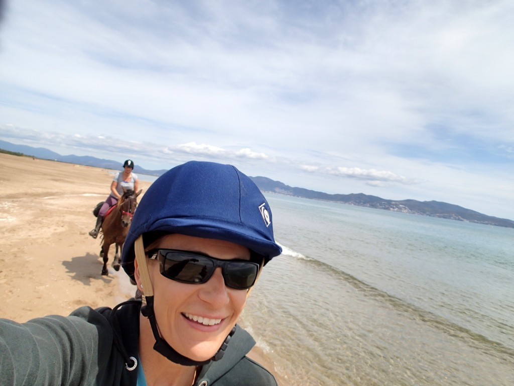 Beach Ride Selfie (at a canter, if I may add).