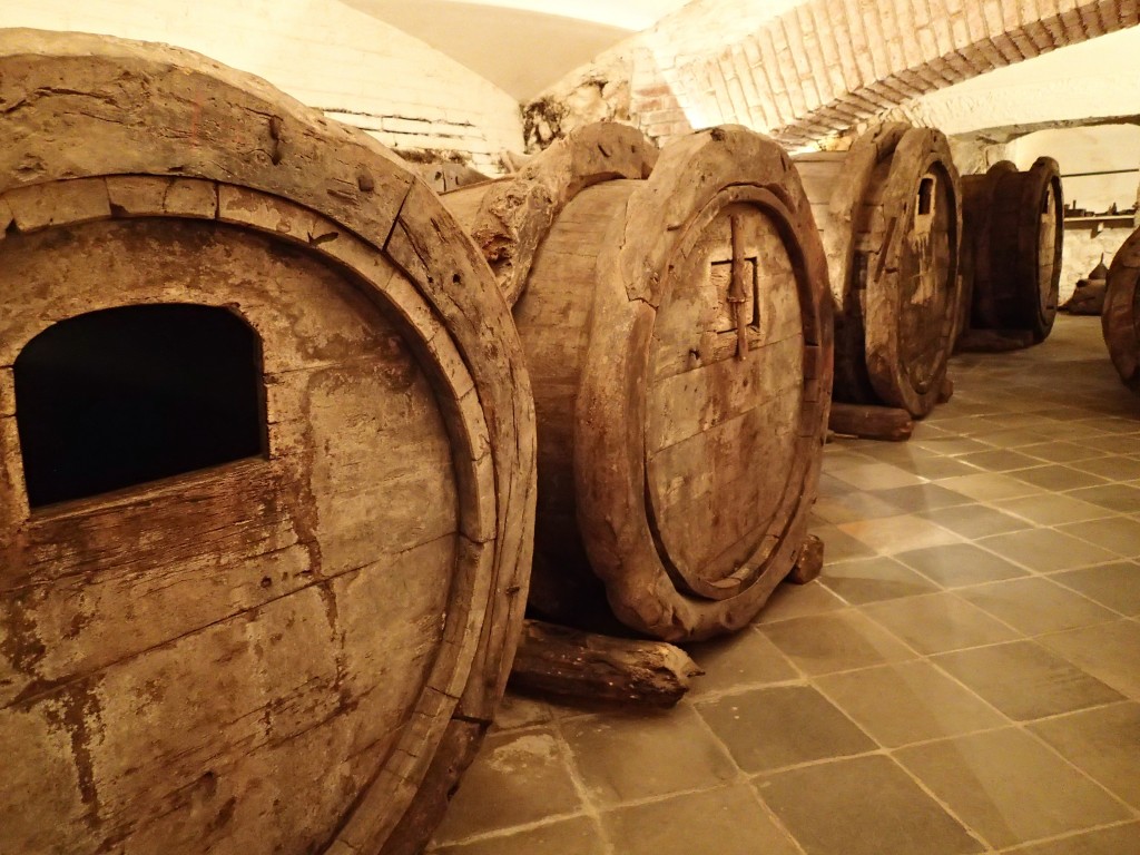 Huge, old, wine barrels. 