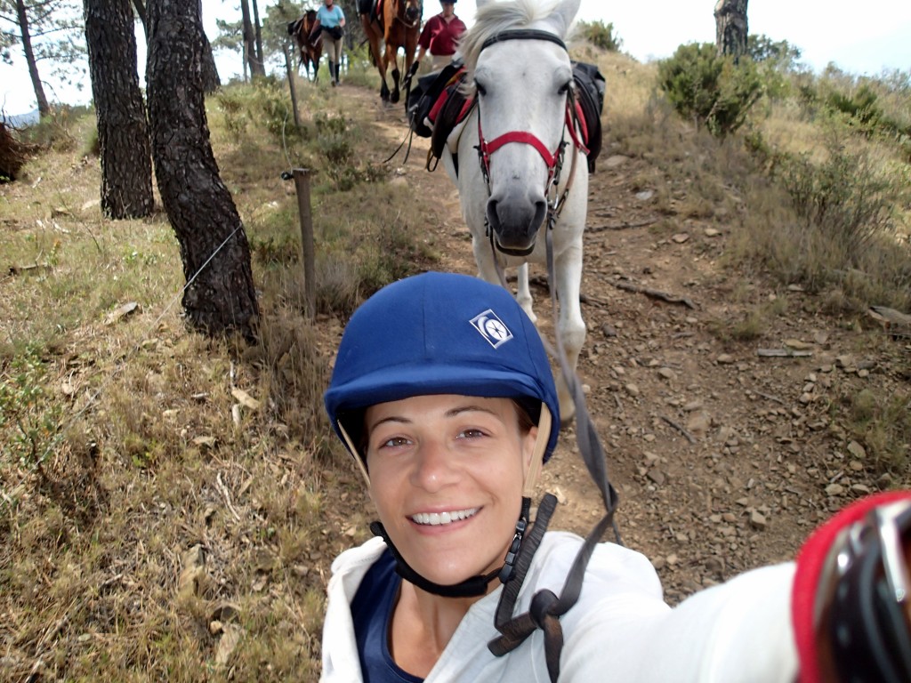 Me, Picasso, Mom, Ben, Patti, and Tesoro climbing down the mountain.