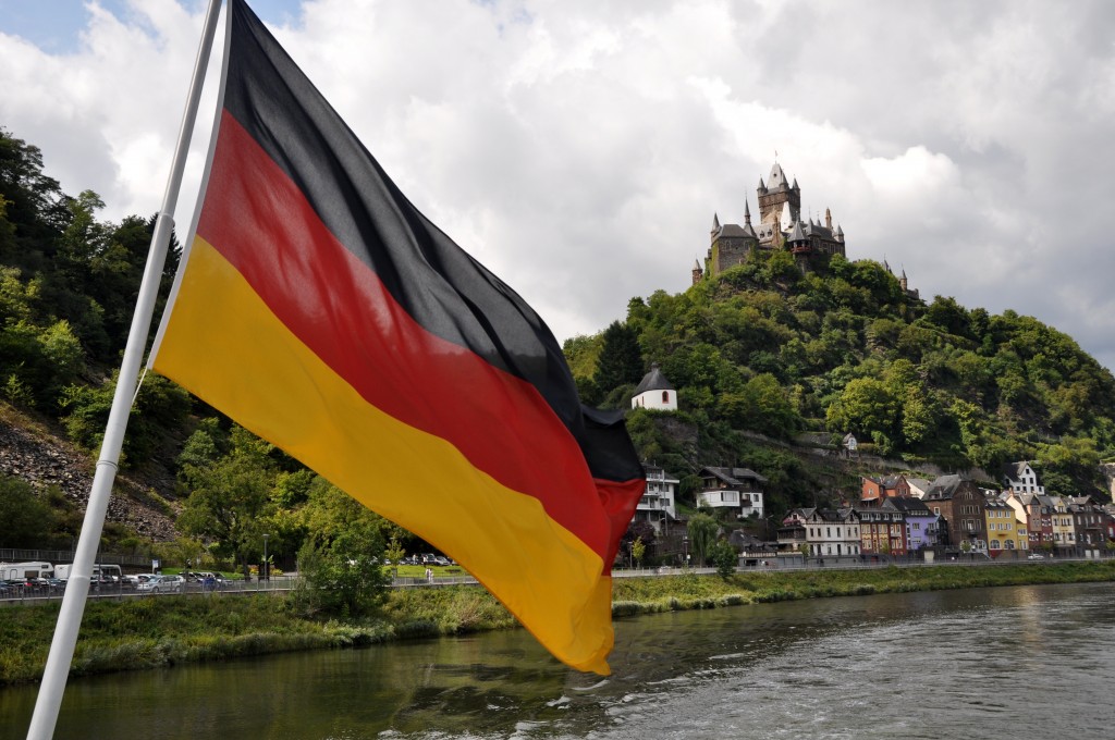 Thanks to being World Cup Champions, there are German flags everywhere. A rare, but welcome sight.